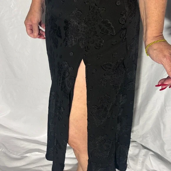 Hello Molly Black Floral Midi Dress XS - Picture 8 of 12